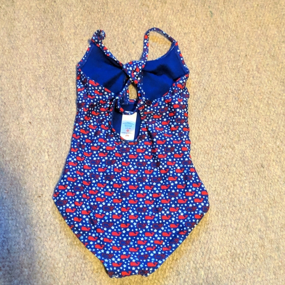 Youth Target Vineyard Vines patriotic whales 4th of July one piece bathing suit - Picture 2 of 4